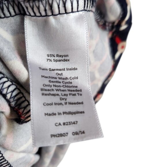 Talbots Shirt Women's Large Petites LP Blue V Neck Faux Wrap Top Blouse - Picture 5 of 8